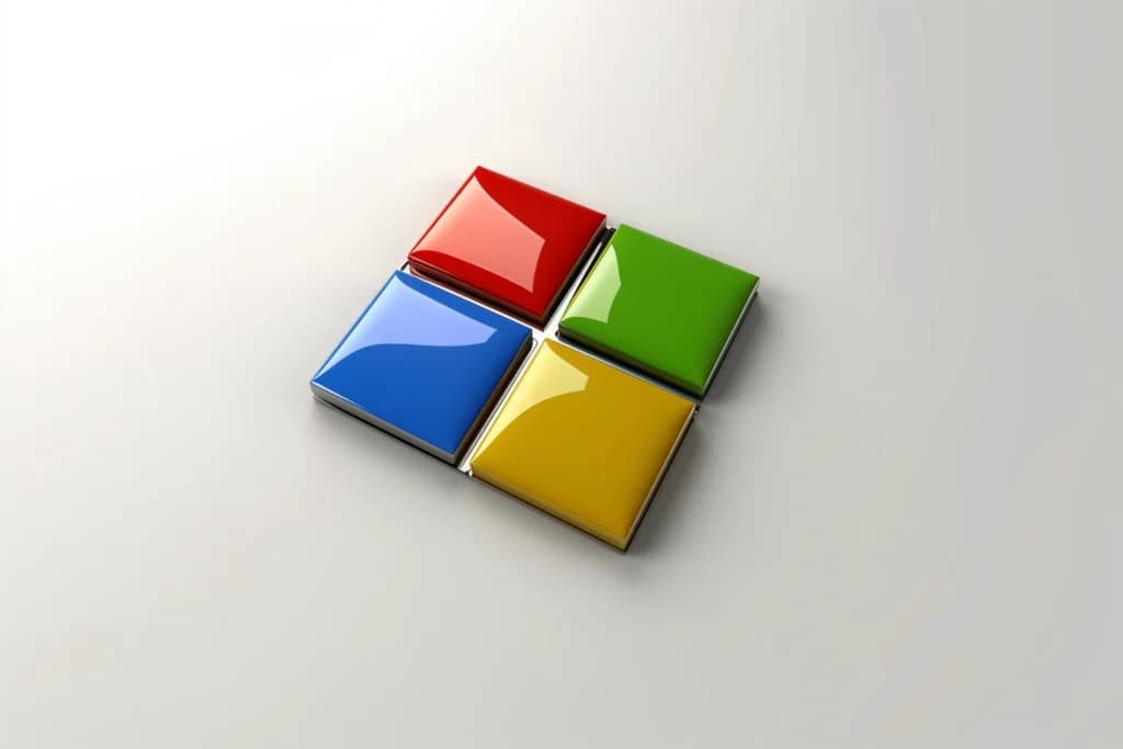 3D Microsoft logo by Midjourney
