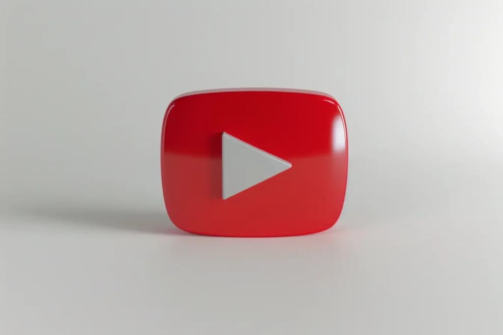 3D YouTube logo by Midjourney