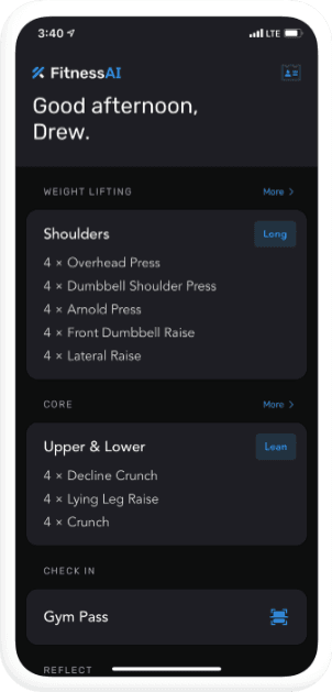 FitnessAI GUI