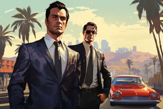 Grand Theft Auto (GTA) style artwork in Midjourney