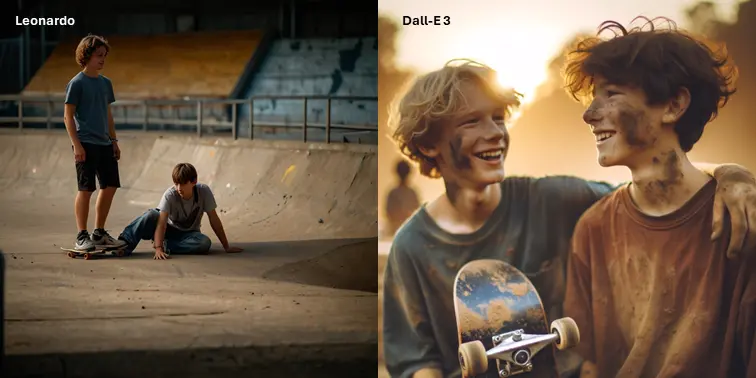 Comparison of Leonardo AI vs DALL-E 3 for photography