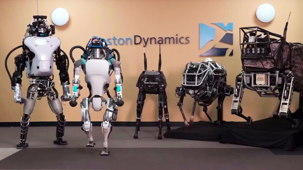 Boston dynamics bipedal and quadruped robots